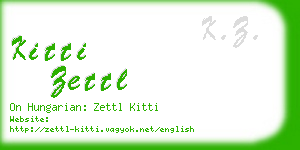 kitti zettl business card